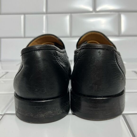 Bally Loafers Men’s Dress Shoes Black Leather Slip On’s Size 8 - Picture 6 of 15